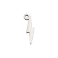 Polished silver lightning bolt pendant made of durable 304 stainless steel - Silver