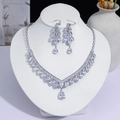 Élégante parure de bijoux en cristal marquise et goutte d'eau pour mariage et soirées - Style Pavé Marquise Goutte d'Eau (PJ--173)