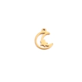 Minimalist gold moon and star pendant in stainless steel with a polished finish - Gold