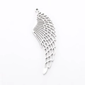 Hollow out stainless steel wing pendant in silver finish for jewelry making - Steel