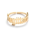 Adjustable golden stainless steel ring featuring a cutout Sagittarius zodiac design - Gold-Sagittarius
