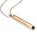 Collar con colgante de silbato para respiración en acero inoxidable oro rosa - Estilo Minimalista Pulido / Rosa oro