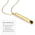 Collar con colgante de silbato dorado para meditación en acero inoxidable y tarjeta de mensaje - Oro con Tarjeta de Inspiración / Dorado
