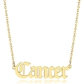 Collier en acier inoxydable doré avec pendentif signe astrologique Cancer gothique - Cancer-Or