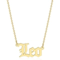 Collier signe du zodiaque Lion style gothique en acier inoxydable doré poli - Lion-Or