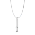 Collar de respiración consciente con colgante de silbato cilíndrico plateado - Estilo Forma de Arco / Plateado