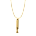 Collar dorado de meditación con colgante de tubo cilíndrico y cadena de bolas finas - Estilo Forma de Arco / Dorado