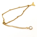 Goldener Ozean-Schmuck mit Perlenkette und strukturiertem Walflossen-Anhänger - Fischschwanz-Anhänger