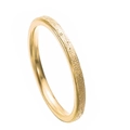 Bague minimaliste en acier titane doré mat pour femme avec intérieur poli lisse - Anneau Givré Or