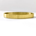 Golden stainless steel zodiac bangle with Heart Sutra characters and Buddha carving - Gold-Akasagarbha (Ox/Tiger)