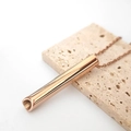 Collar con colgante de silbato para mindfulness en acero inoxidable de oro rosa - Tubo Estándar / Rosa oro