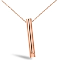 Collar silbato de respiración consciente en acero inoxidable de color oro rosa - Tubo Pulido / Rosa oro
