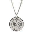 Collier en acier inoxydable avec pendentif du signe du Taureau et chaîne argentée - Taureau / Acier