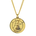 Collier Sagittaire en acier inoxydable doré avec pendentif céleste circulaire - Cancer / Or
