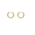 Minimalist 18K gold-plated stainless steel round hoop earrings with a mirror polished finish - Gold