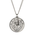 Collier avec pendentif signe du zodiaque Vierge en acier inoxydable argenté poli fin - Vierge / Acier