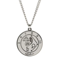 Collier signe astrologique Balance en acier inoxydable argenté avec pendentif gravé - Balance / Acier