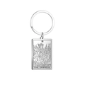 Porte-clés Tarot rétro en acier inoxydable avec pendentif rectangle L'Impératrice III - Acier-L'Impératrice