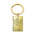 Porte-clés vintage en acier inoxydable doré avec motif de carte tarot L'Impératrice - Or-L'Impératrice