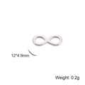 Polished stainless steel infinity symbol charm for jewelry making 12x4.9mm silver finish - Infinity Symbol / Steel