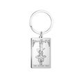 Porte-clés classique en acier inoxydable avec le motif Tarot du Pendu argenté - Acier-Le Pendu