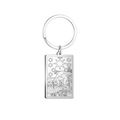 Porte-clés classique en acier inoxydable avec gravure vintage de l'Étoile XVII Tarot - Acier-L'Étoile
