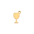 Polished gold wine glass charm pendant made of durable stainless steel for DIY jewelry - Gold