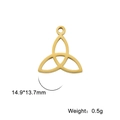 Golden stainless steel Triquetra pendant 14.9x13.7mm for DIY jewelry making - Triquetra Celtic Knot - Gold Color