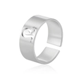 Silver Leo zodiac open ring for women with hollowed-out constellation symbol - Silver-Leo