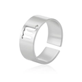 Adjustable silver Scorpio zodiac sign ring made of polished stainless steel for women - Silver-Scorpio