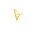 Minimalist golden stainless steel arrow ring with polished finish for women - US 7 / Gold