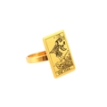 Golden stainless steel tarot ring featuring The Fool design for men and women - Size 7 / The Fool / Gold