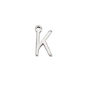 Polierter Edelstahl-Buchstabe K Anhänger mit Hochglanz-Silber-Finish für DIY-Schmuckstücke - Buchstabe K