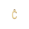 Colgante de letra C mayúscula en acero inoxidable dorado con acabado pulido - Dorado-C