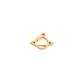Golden planet Saturn pendant with a small star for DIY jewelry making accessories - Planet-Gold