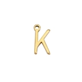 Polierter vergoldeter Edelstahl-Buchstabe K Anhänger mit Ring für DIY-Schmuckherstellung - Gold-K