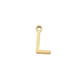 Poliertes goldener Edelstahl-Anhänger in Form des Großbuchstabens L für DIY-Schmuck - Gold-L