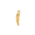 Detaillierter goldener Federanhänger aus Edelstahl für DIY-Schmuckherstellung - Feder / Gold