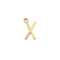 Polierter goldener Edelstahlbuchstabe X Anhänger für DIY Schmuckgestaltung - Gold-X