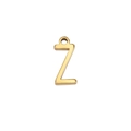 Edelstahl-Anhänger mit dem Buchstaben Z in Gold-Optik für DIY-Schmuck und Armbänder - Gold-Z