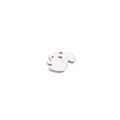 Polished silver squirrel pendant charm made of stainless steel for DIY jewelry making - Squirrel-Steel Color