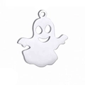 Ciondolo a forma di fantasma in acciaio inossidabile per gioielli fai da te Halloween - Piccolo Fantasma / Argento