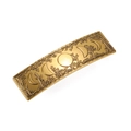 Fermaglio vintage dorato fasi lunari con rilievo di rami in metallo opaco - Stile Fase Lunare - Oro Antico