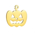 Ciondolo zucca di Halloween dorato in acciaio inossidabile per gioielli fai da te - Zucca di Halloween / Oro