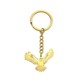 Gouden uil sleutelhanger met gedetailleerde veren en een gepolijste metalen afwerking - Uil-Goud