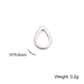 Silver teardrop geometric pendant for DIY jewelry making in polished stainless steel - Water Drop / Steel