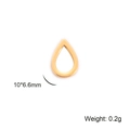 Golden teardrop metal pendant charm with 10x6.6mm dimensions for jewelry making DIY - Water Drop / Gold