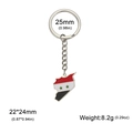 Llavero con mapa de Siria y bandera esmaltada en acero inoxidable para hombre y mujer - Color acero