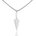 Silver stainless steel Egyptian Ankh eye of Horus arrow pendant necklace with ball chain - Eye of Horus Pattern-Steel Color