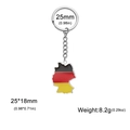 German map keychain in national flag colors with dimensions 25x18mm and 25mm keyring - Map of Germany / Germany Map-Silver